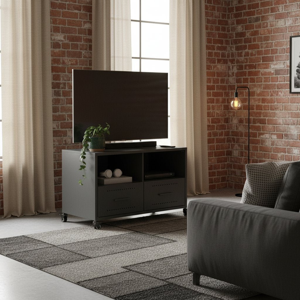 Petit Meuble TV en Acier Laminé