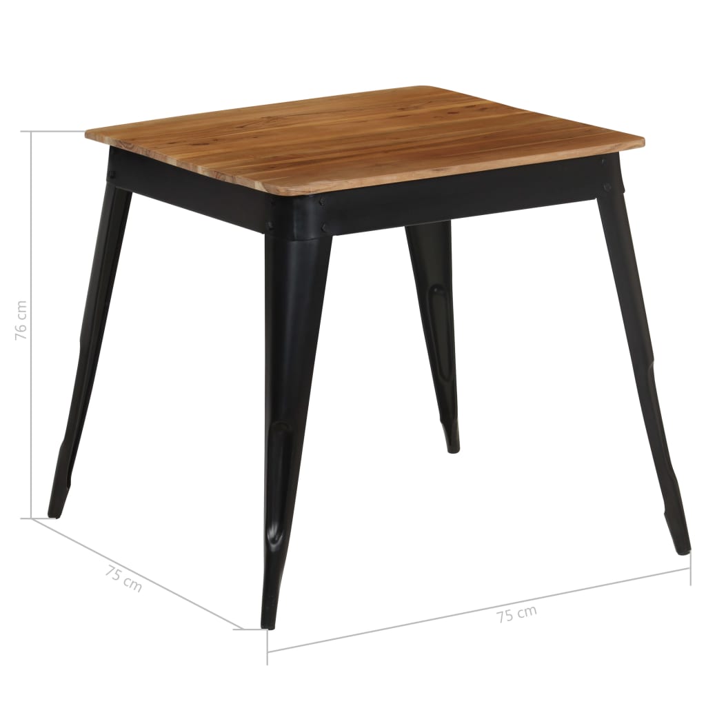 Petite Table Industrielle en Bois d'Acacia et Acier-La-Fabrique-Industrielle