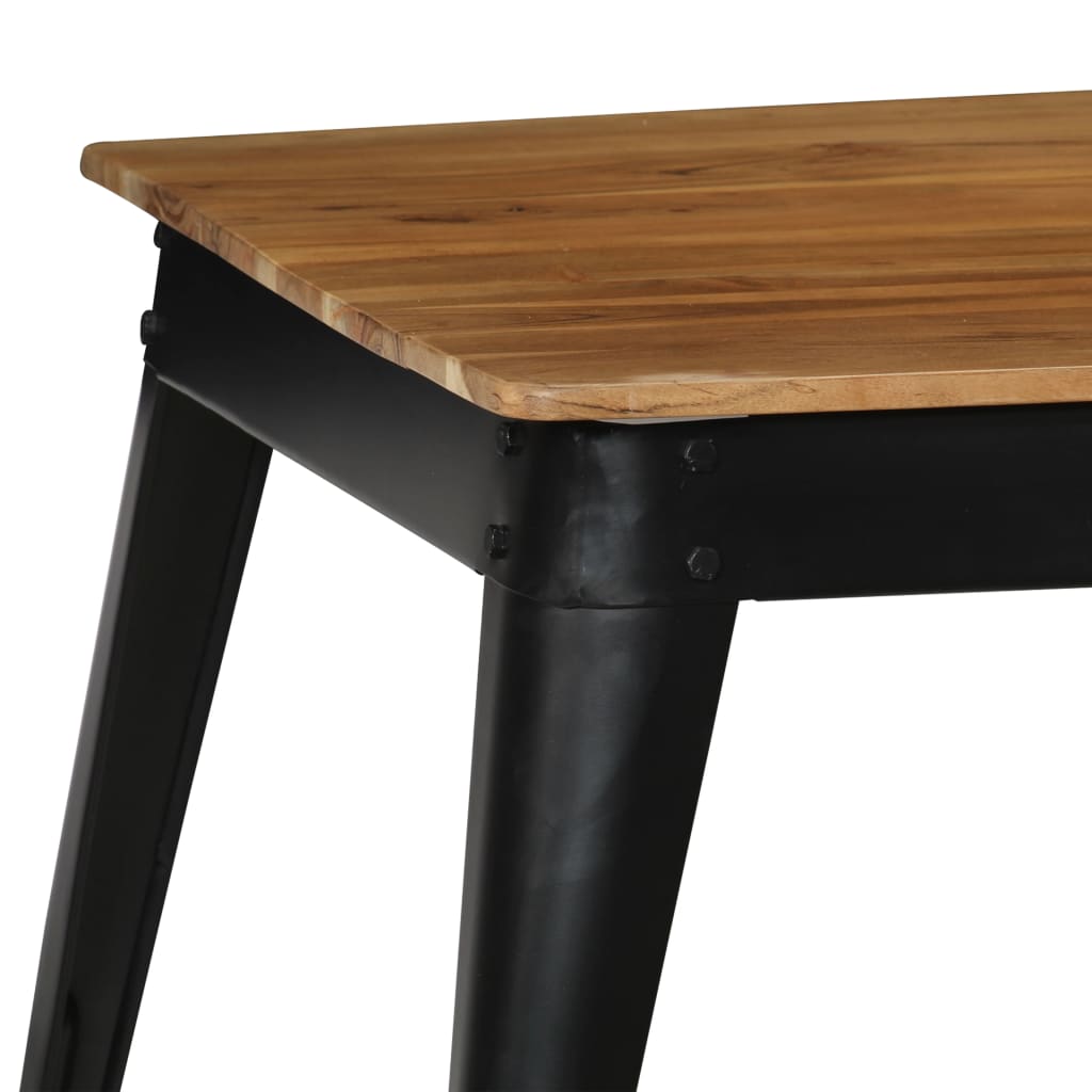 Petite Table Industrielle en Bois d'Acacia et Acier-La-Fabrique-Industrielle