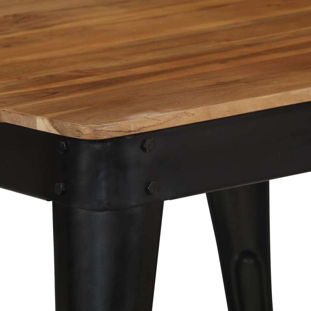 Petite Table Industrielle en Bois d'Acacia et Acier-La-Fabrique-Industrielle