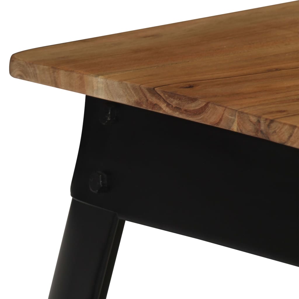 Petite Table Industrielle en Bois d'Acacia et Acier-La-Fabrique-Industrielle