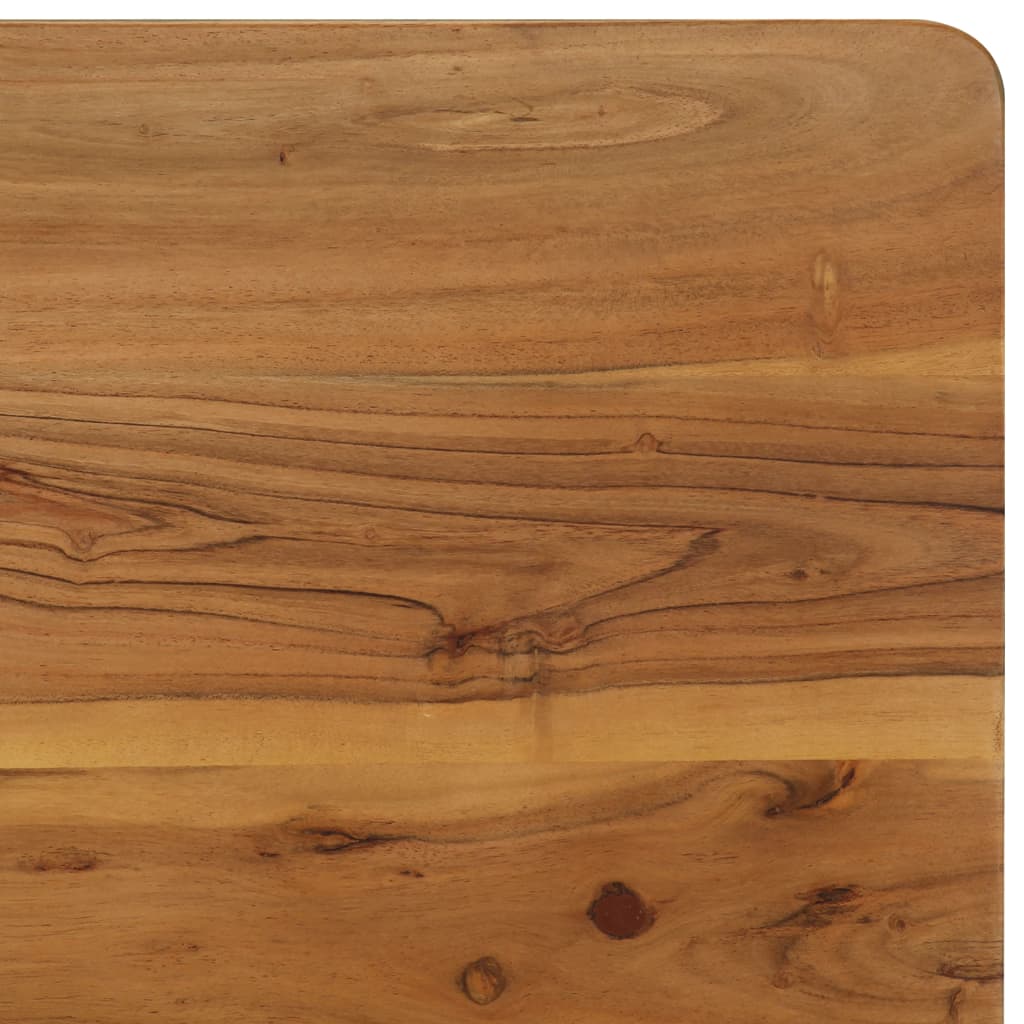 Petite Table Industrielle en Bois d'Acacia et Acier-La-Fabrique-Industrielle