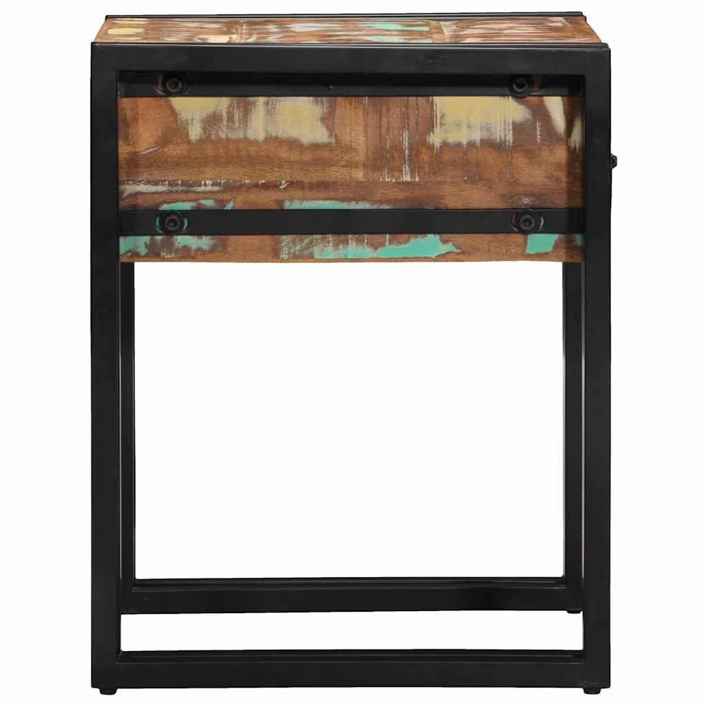 Petite Table d'Appoint avec Tiroir en Bois Industriel Recyclé-La-Fabrique-Industrielle