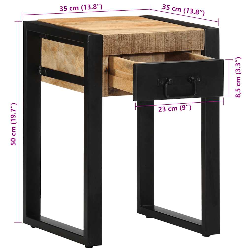 Petite Table d'Appoint en Bois et Métal Style Industriel-La-Fabrique-Industrielle