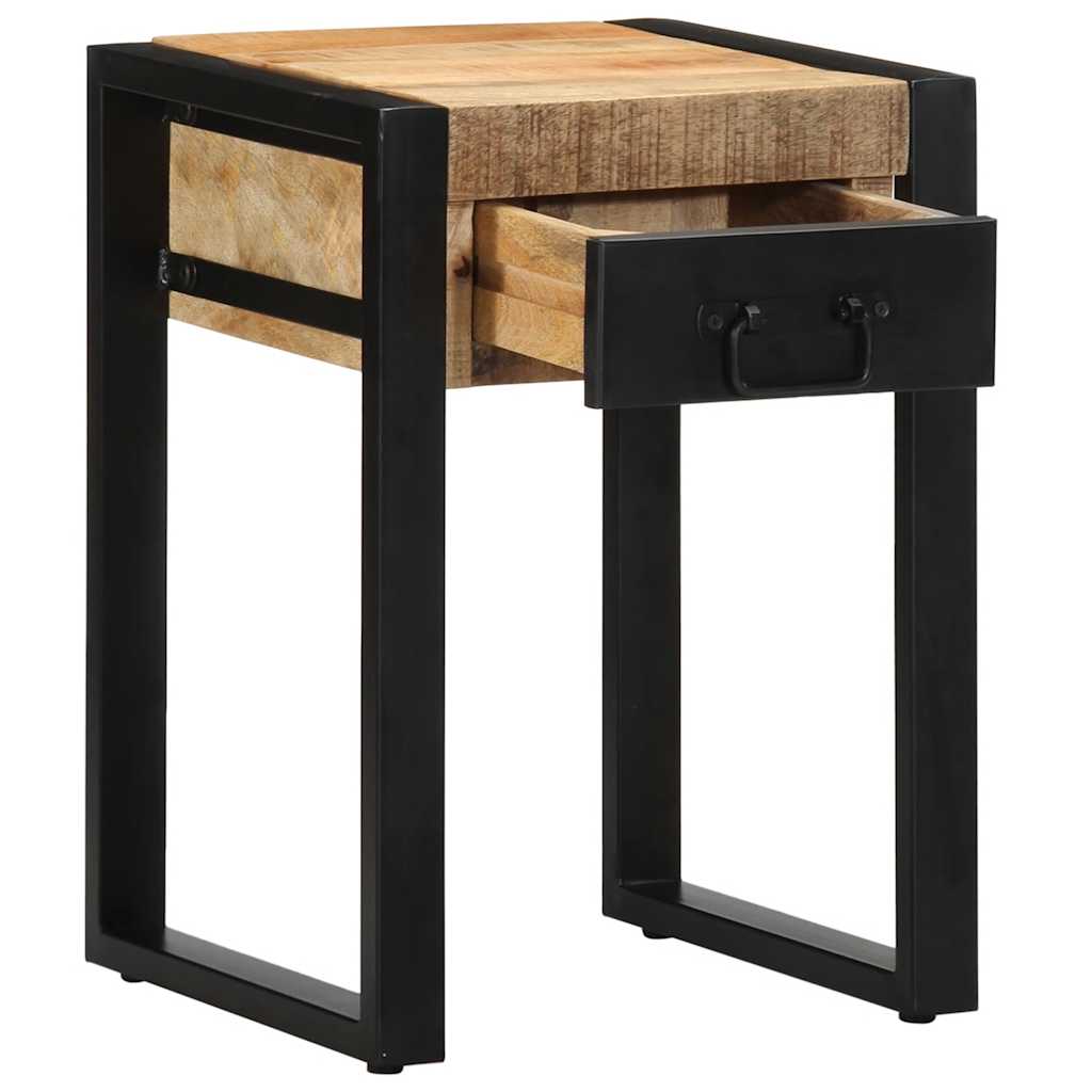 Petite Table d'Appoint en Bois et Métal Style Industriel-La-Fabrique-Industrielle