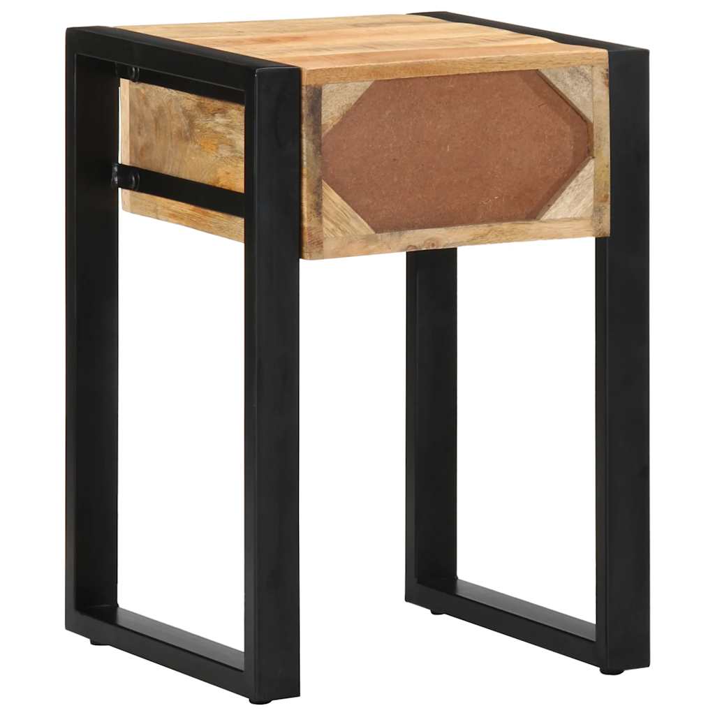 Petite Table d'Appoint en Bois et Métal Style Industriel-La-Fabrique-Industrielle