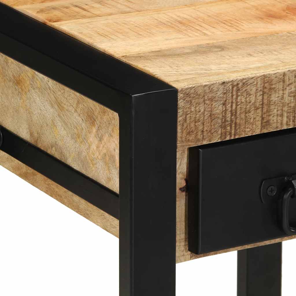 Petite Table d'Appoint en Bois et Métal Style Industriel-La-Fabrique-Industrielle