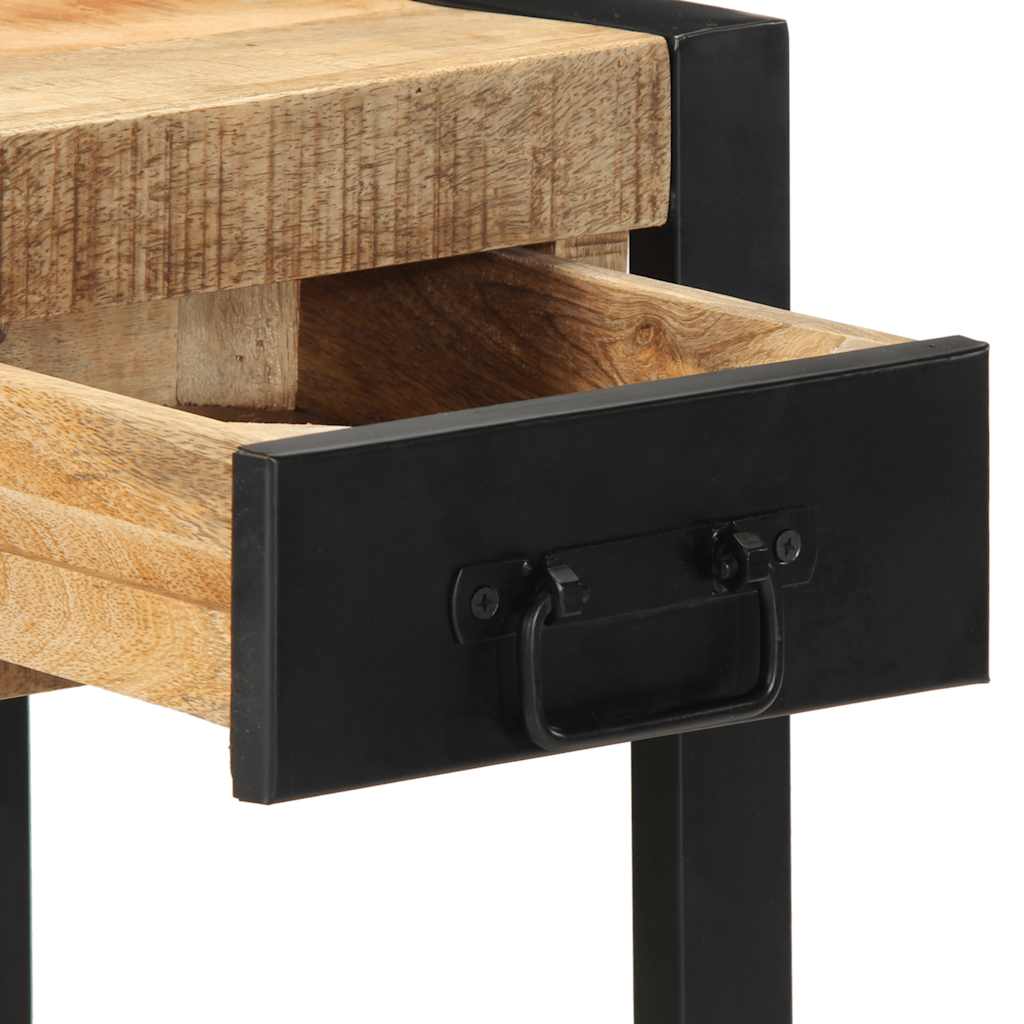 Petite Table d'Appoint en Bois et Métal Style Industriel-La-Fabrique-Industrielle