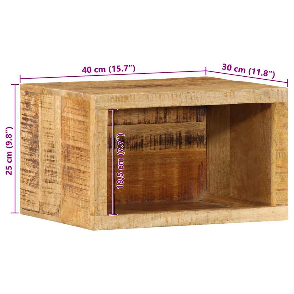 Petite Table de Chevet Industrielle en Bois de Manguier-La-Fabrique-Industrielle