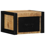Petite Table de Chevet en Bois et Style Industriel-Bois de manguier brut massif-2-La-Fabrique-Industrielle