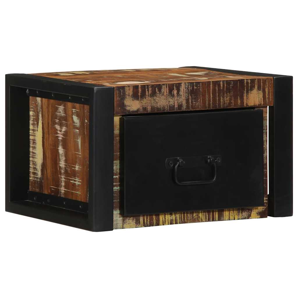 Petite Table de Chevet en Bois et Style Industriel-bois de récupération massif-1-La-Fabrique-Industrielle