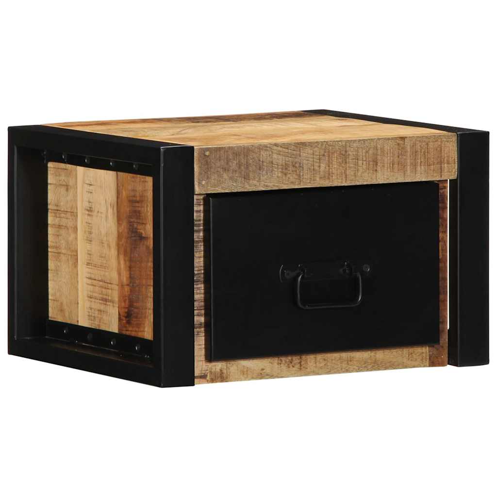 Petite Table de Chevet en Bois et Style Industriel-La-Fabrique-Industrielle