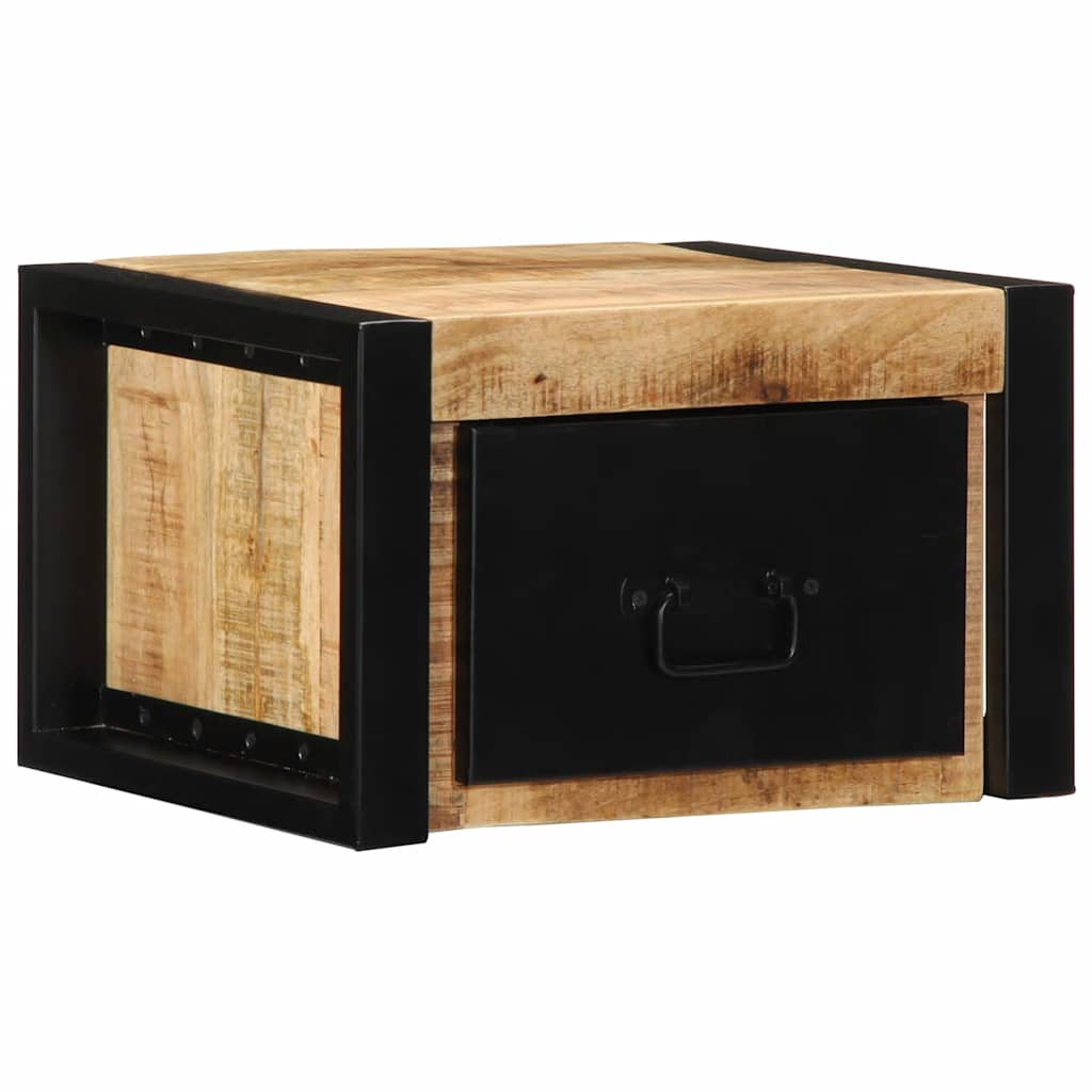 Petite Table de Chevet en Bois et Style Industriel-La-Fabrique-Industrielle