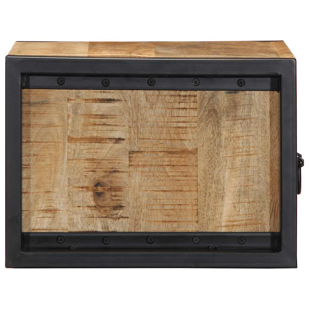 Petite Table de Chevet en Bois et Style Industriel-La-Fabrique-Industrielle