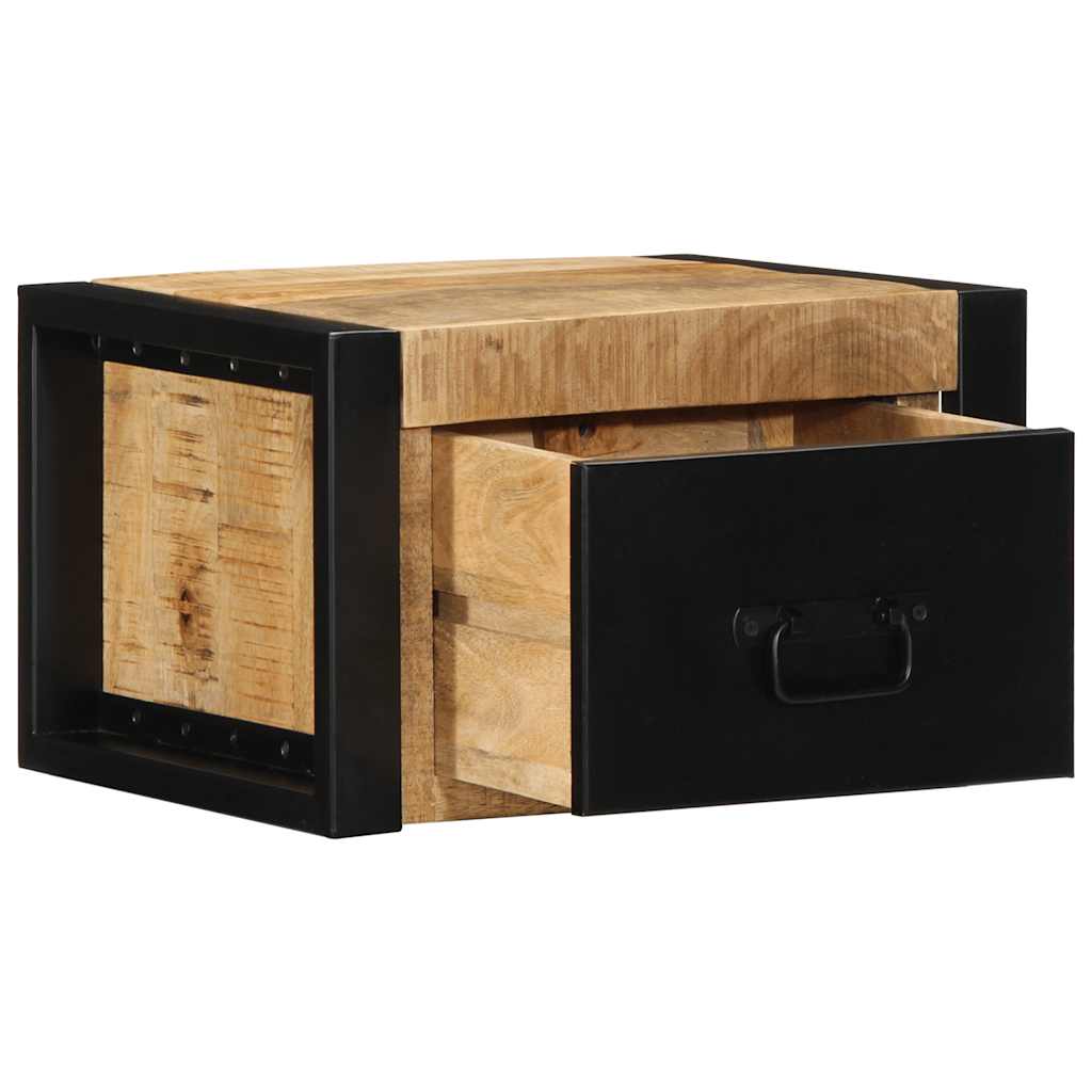 Petite Table de Chevet en Bois et Style Industriel-La-Fabrique-Industrielle