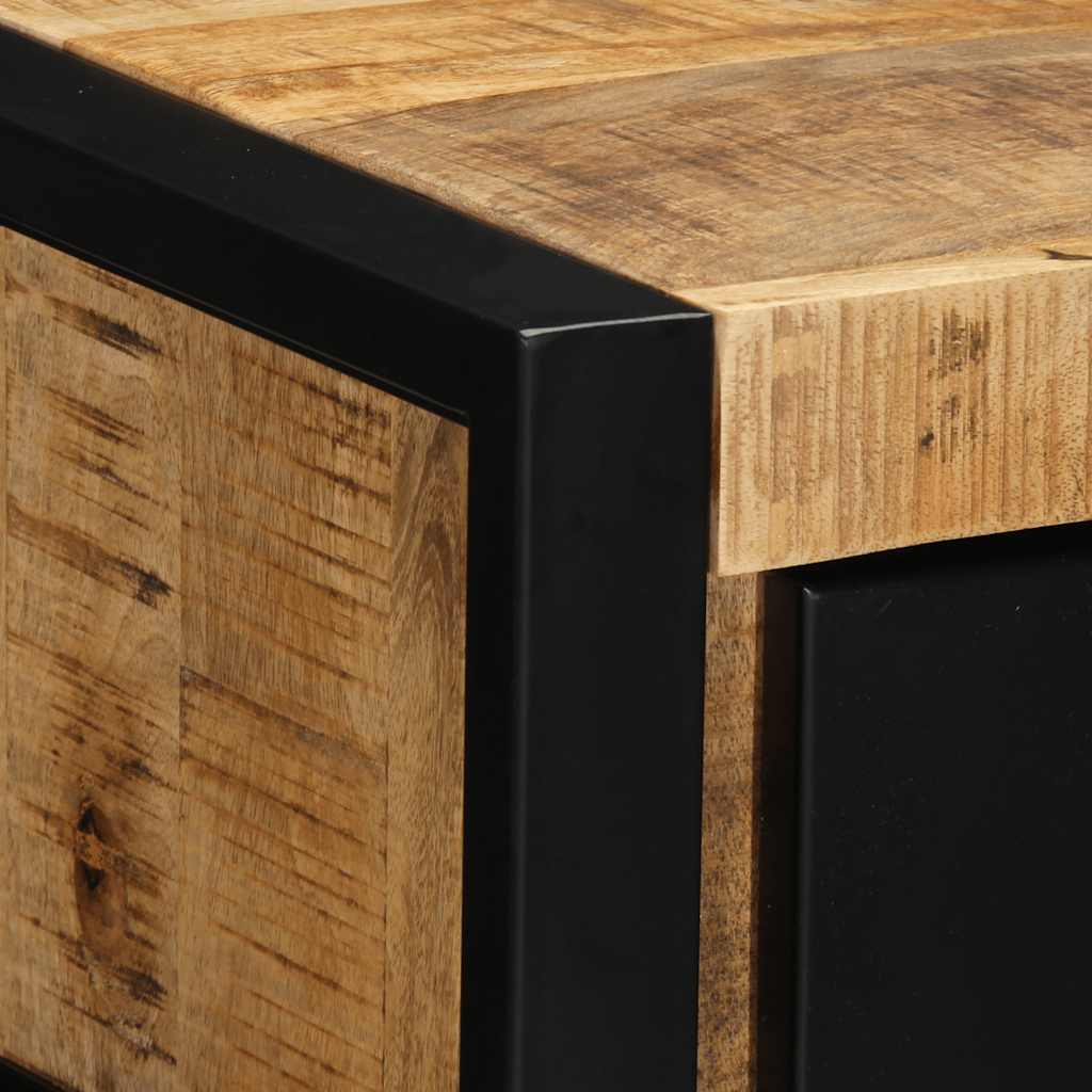 Petite Table de Chevet en Bois et Style Industriel-La-Fabrique-Industrielle