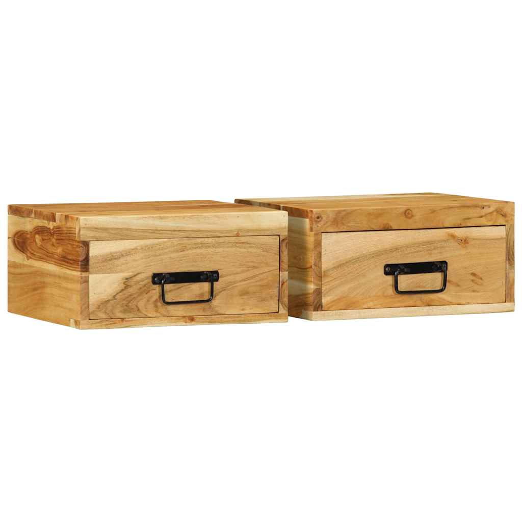 Petite Table de Nuit en Bois Recyclé-Bois d'acacia massif-2-La-Fabrique-Industrielle