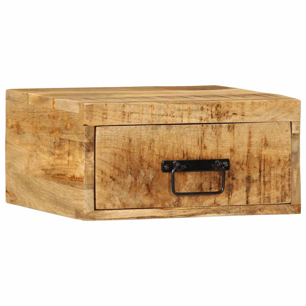 Petite Table de Nuit en Bois Recyclé-Bois de manguier brut massif-1-La-Fabrique-Industrielle