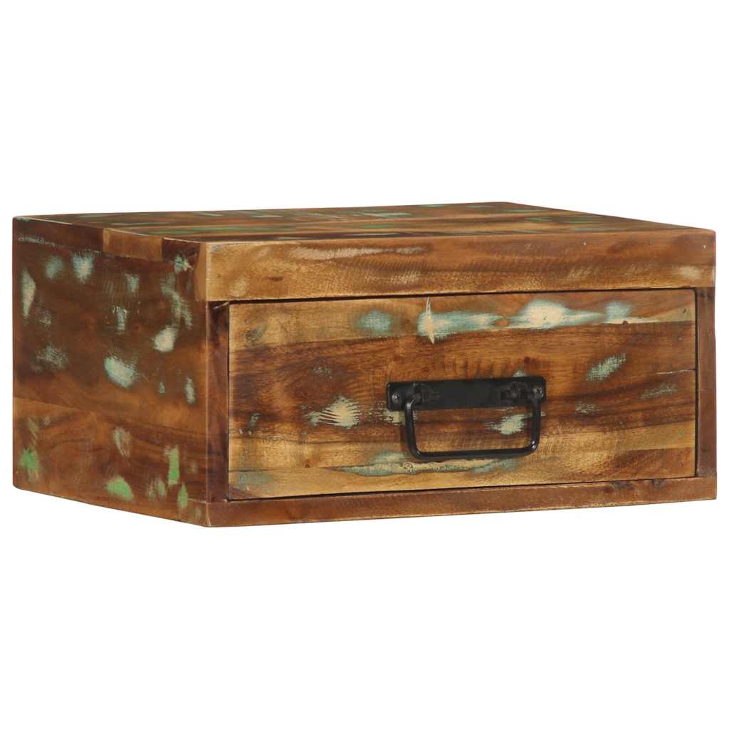 Petite Table de Nuit en Bois Recyclé-bois de récupération massif-1-La-Fabrique-Industrielle