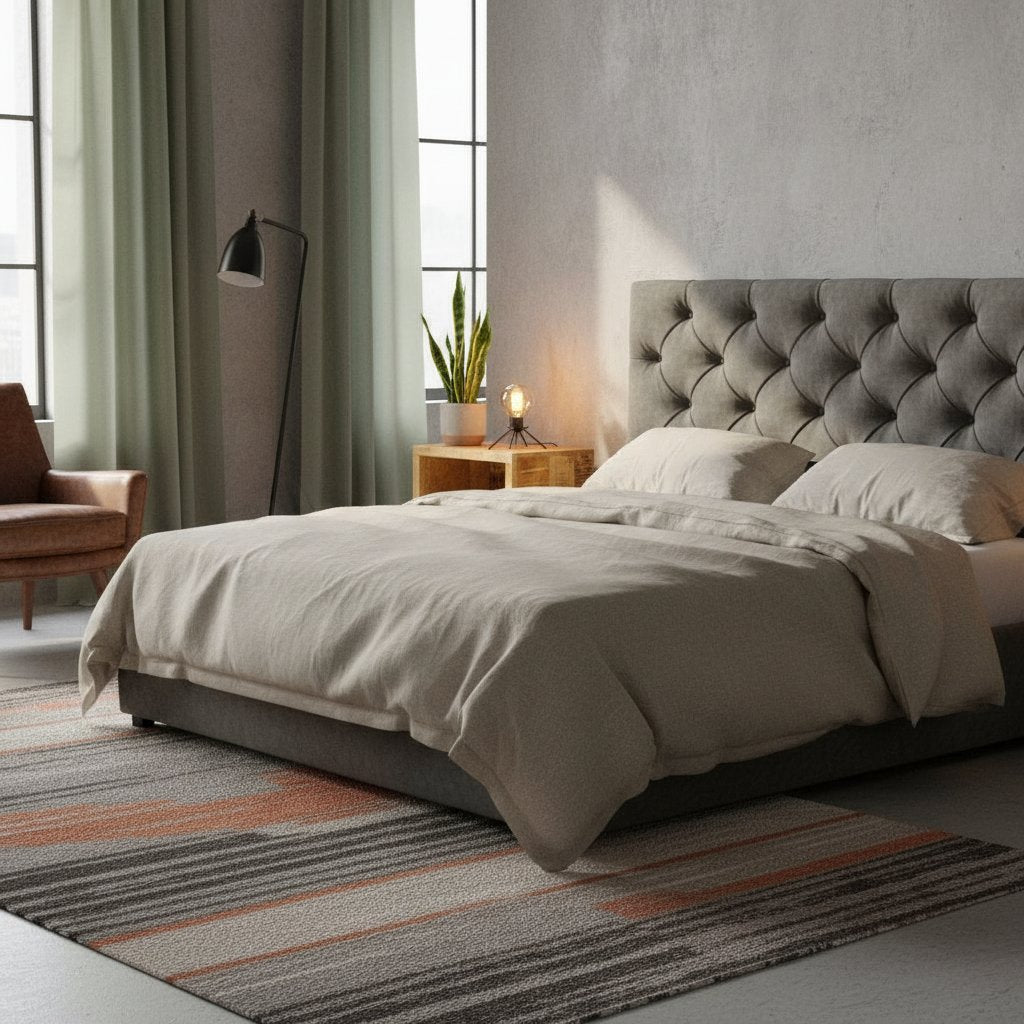 Petite Table de Chevet Industrielle en Bois de Manguier