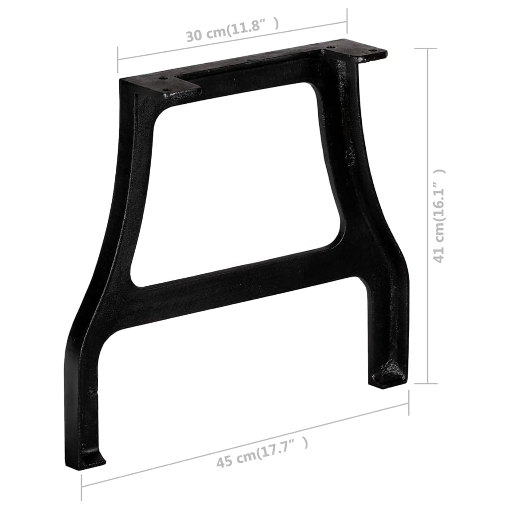 Pied De 2 Pcs Fonte Cadre En A-La-Fabrique-Industrielle