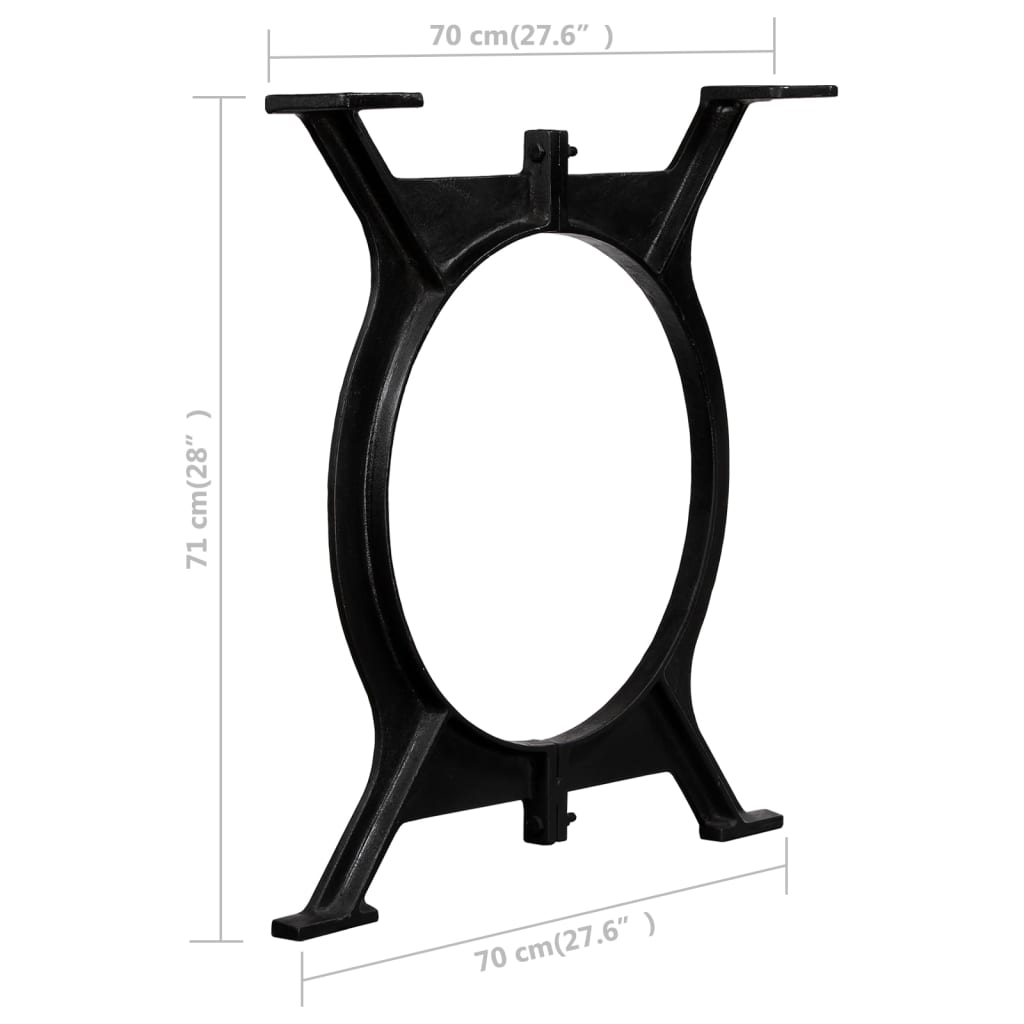 Pied De 2 Pcs Fonte Cadre En O-La-Fabrique-Industrielle
