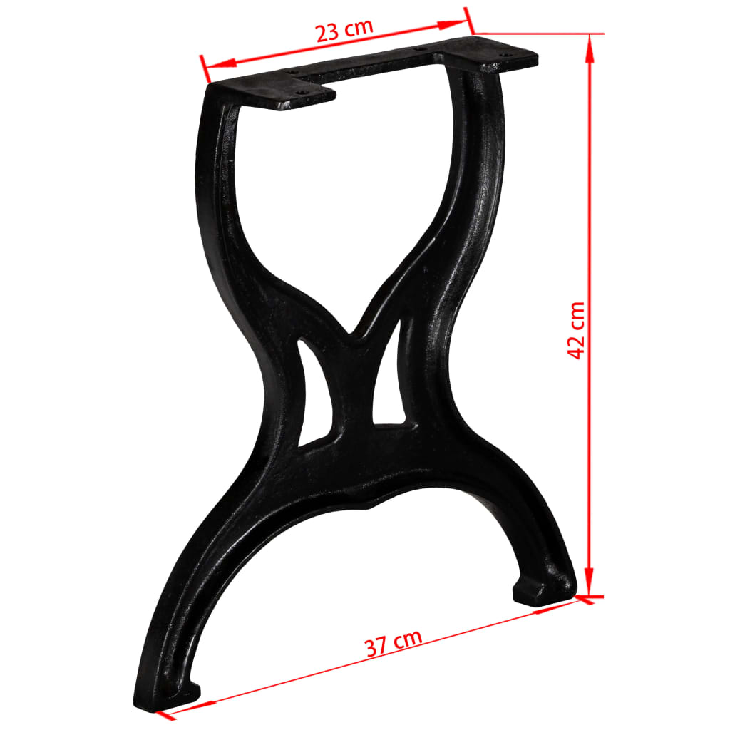 Pied De Banc 2 Pcs Fonte Cadre En X-La-Fabrique-Industrielle