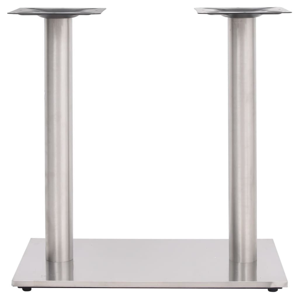 Pied De Table De Bistro É Acier Inoxydable Argent-La-Fabrique-Industrielle