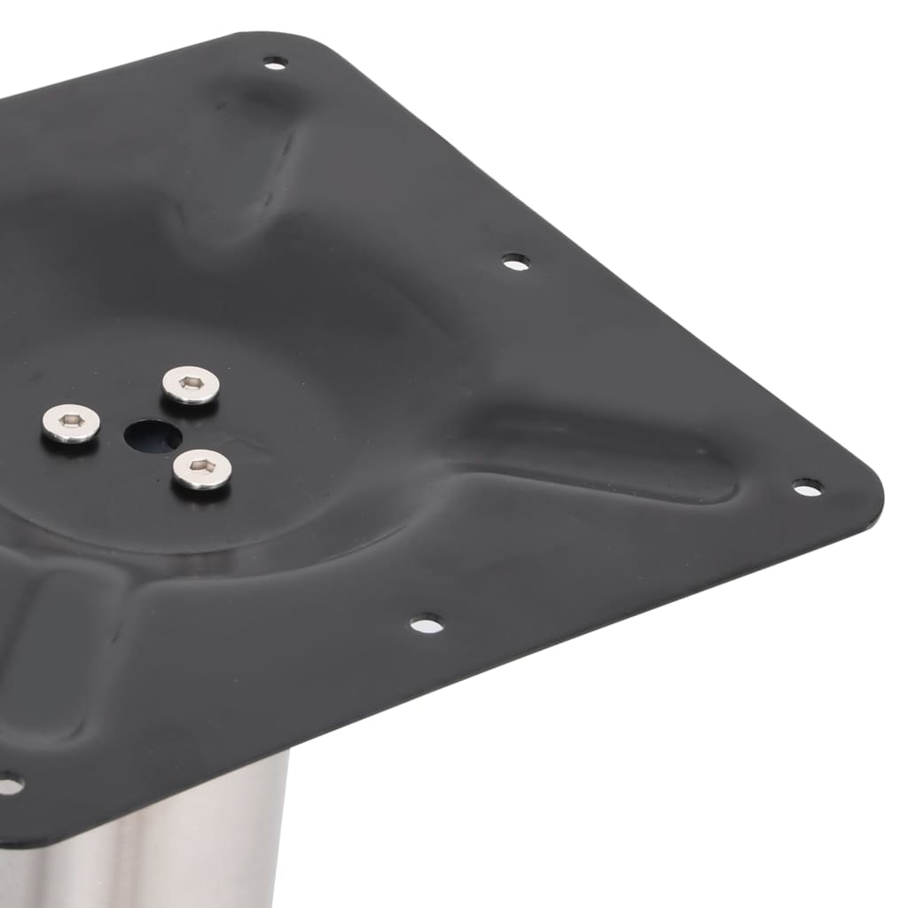 Pied De Table De Bistro É Acier Inoxydable Argent-La-Fabrique-Industrielle