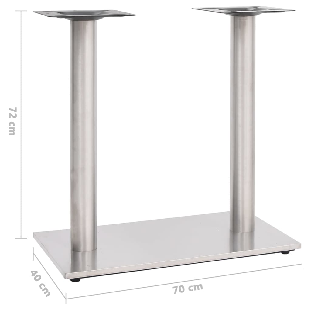 Pied De Table De Bistro É Acier Inoxydable Argent-La-Fabrique-Industrielle