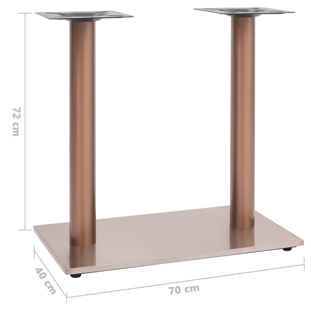 Pied De Table De Bistro Laiton Acier Inoxydable Doré-La-Fabrique-Industrielle