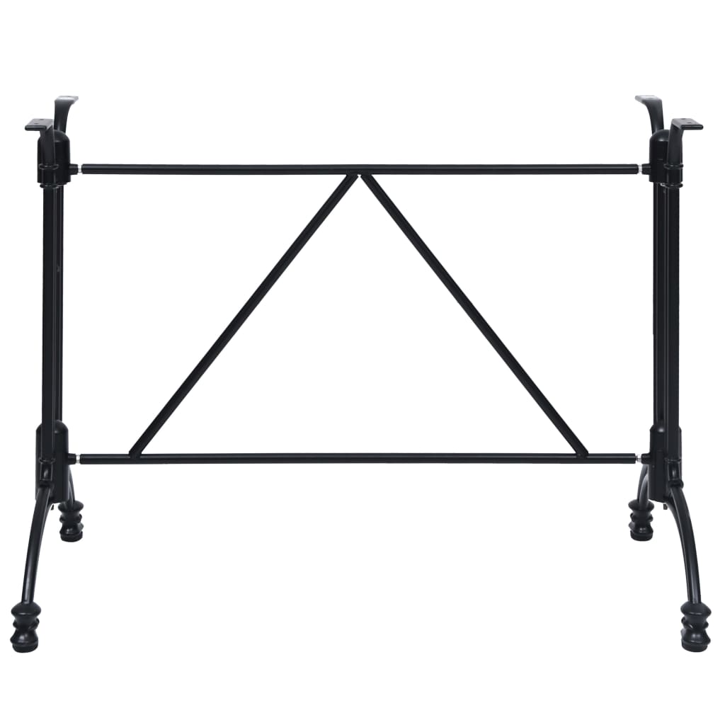 Pied De Table De Bistro Noir Aluminium Coulé-La-Fabrique-Industrielle