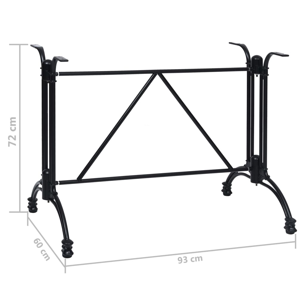 Pied De Table De Bistro Noir Aluminium Coulé-La-Fabrique-Industrielle