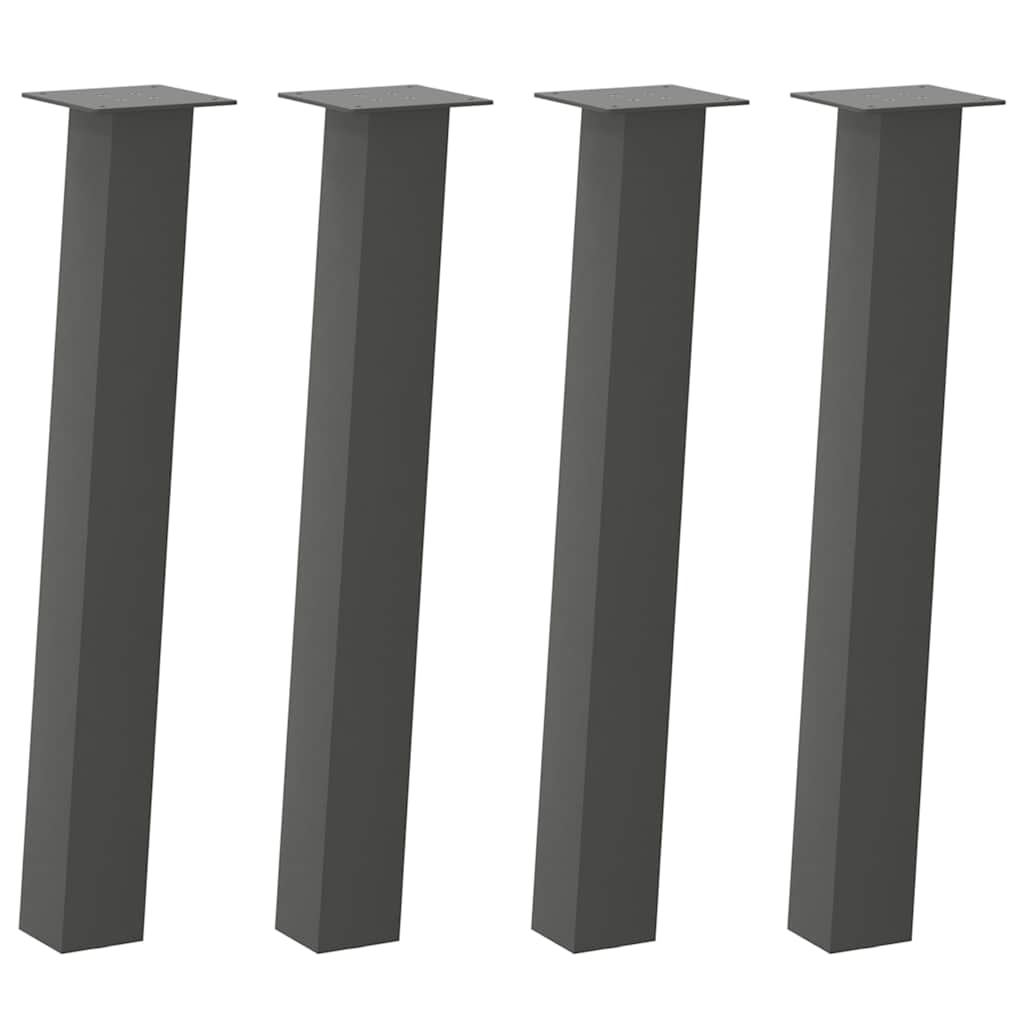 Pieds De Table Console 4 Pièces 72 Cm Acier Anthracite-La-Fabrique-Industrielle