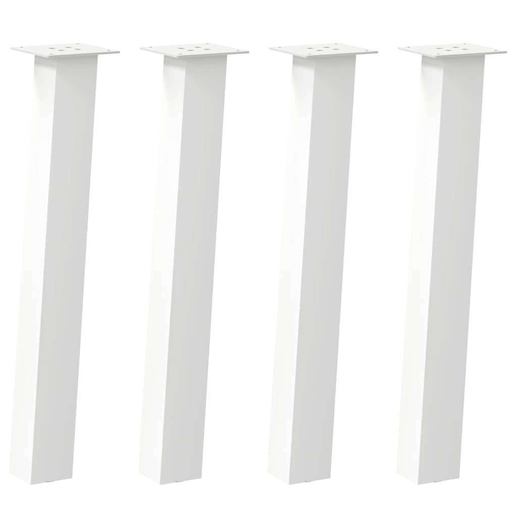 Pieds De Table Console 4 Pièces 72 Cm Acier Blanc-La-Fabrique-Industrielle