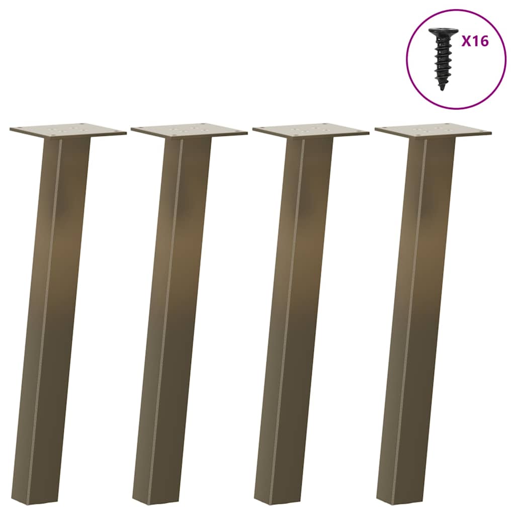 Pieds De Table Console 4 Pièces Acier 72 Cm Acier Naturel-1-30 cm (40 mm)-La-Fabrique-Industrielle
