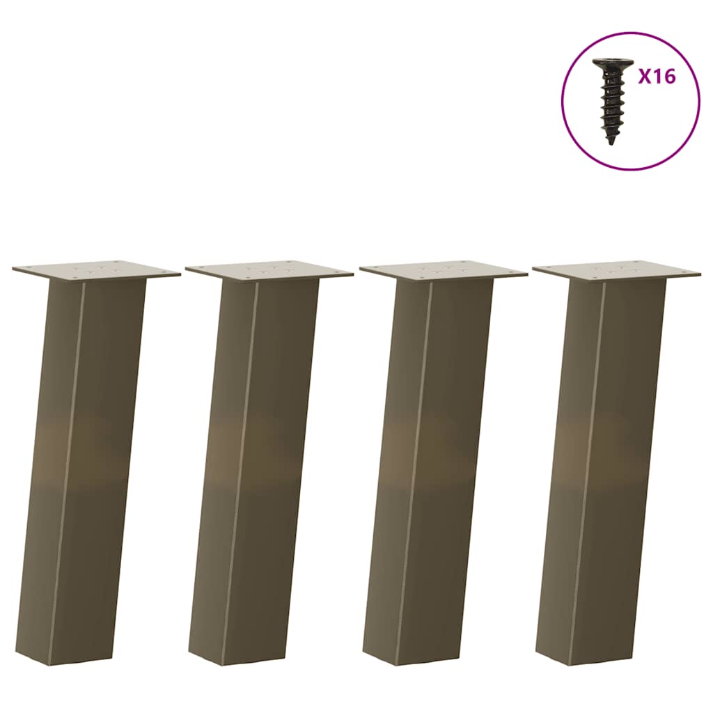 Pieds De Table Console 4 Pièces Acier 72 Cm Acier Naturel-1-30 cm (80 mm)-La-Fabrique-Industrielle