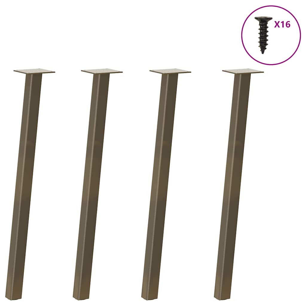 Pieds De Table Console 4 Pièces Acier 72 Cm Acier Naturel-1-72 cm (40 mm)-La-Fabrique-Industrielle