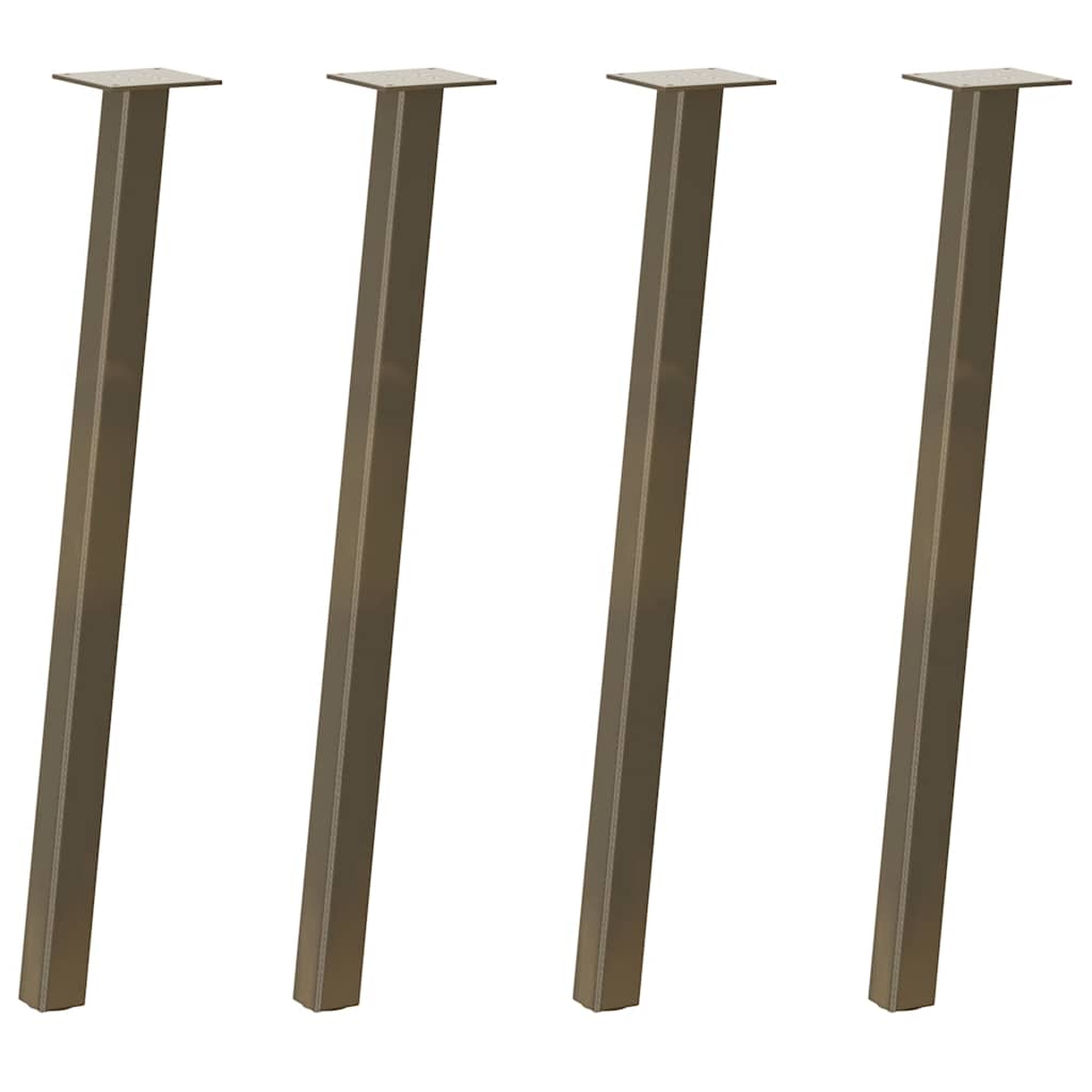 Pieds De Table Console 4 Pièces Acier 72 Cm Acier Naturel-La-Fabrique-Industrielle