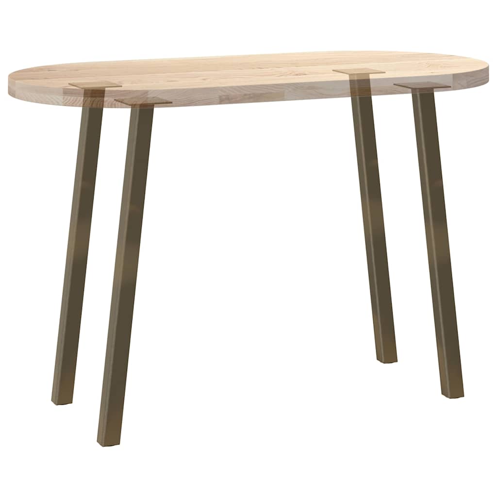 Pieds De Table Console 4 Pièces Acier 72 Cm Acier Naturel-La-Fabrique-Industrielle
