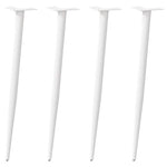 Pieds De Table Console Coniques 4 Pièces Acier Blanc-1-72-73 cm-La-Fabrique-Industrielle