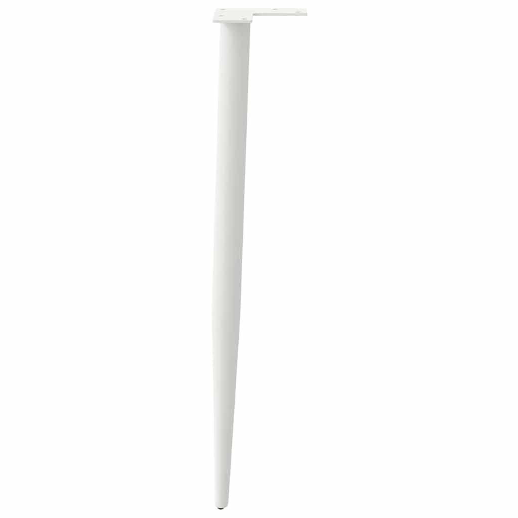 Pieds De Table Console Coniques 4 Pièces Acier Blanc-La-Fabrique-Industrielle