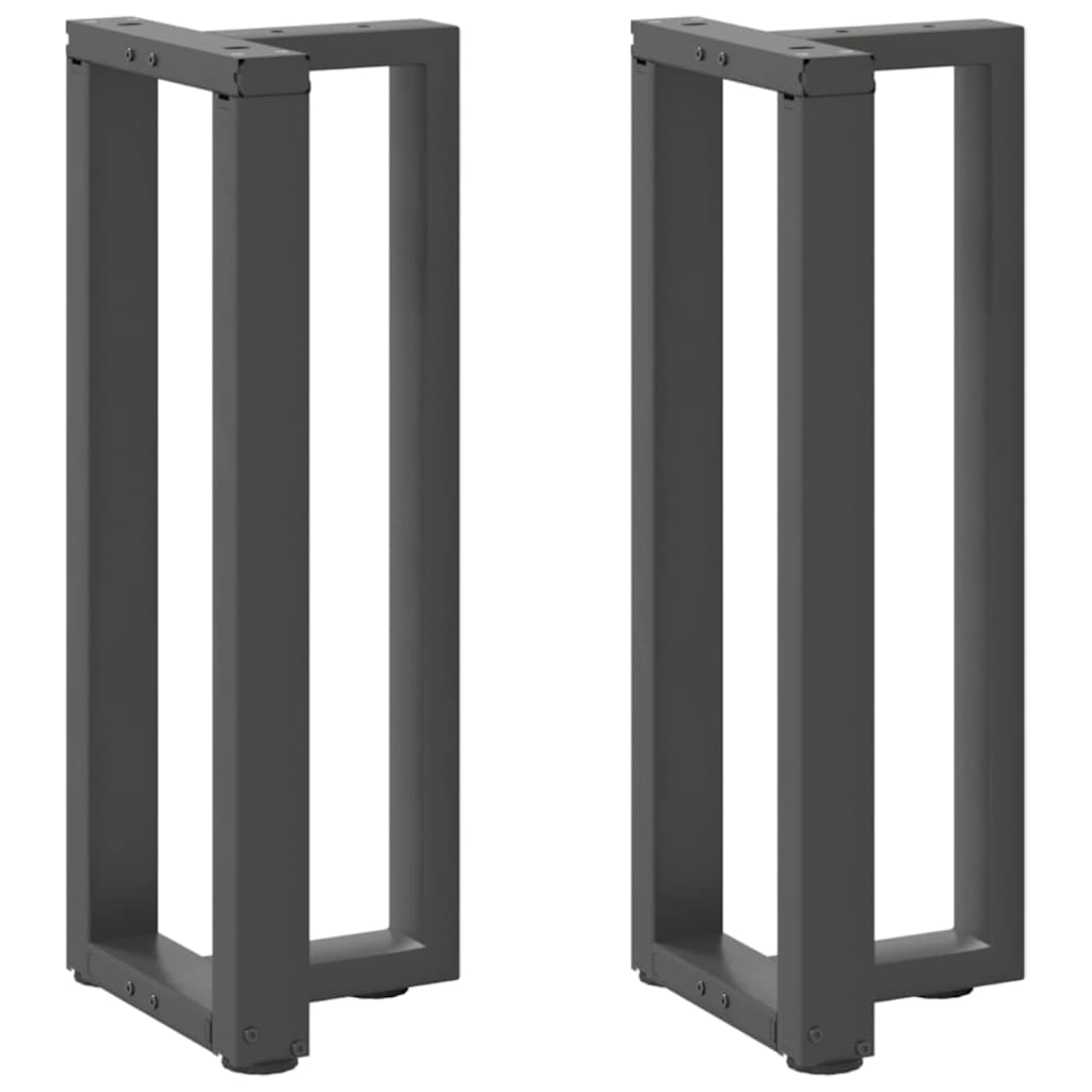 Pieds De Table Console En T, 2 Pièces, , , Acier Anthracite-1-2-25 x 28 x (72-73) cm-La-Fabrique-Industrielle