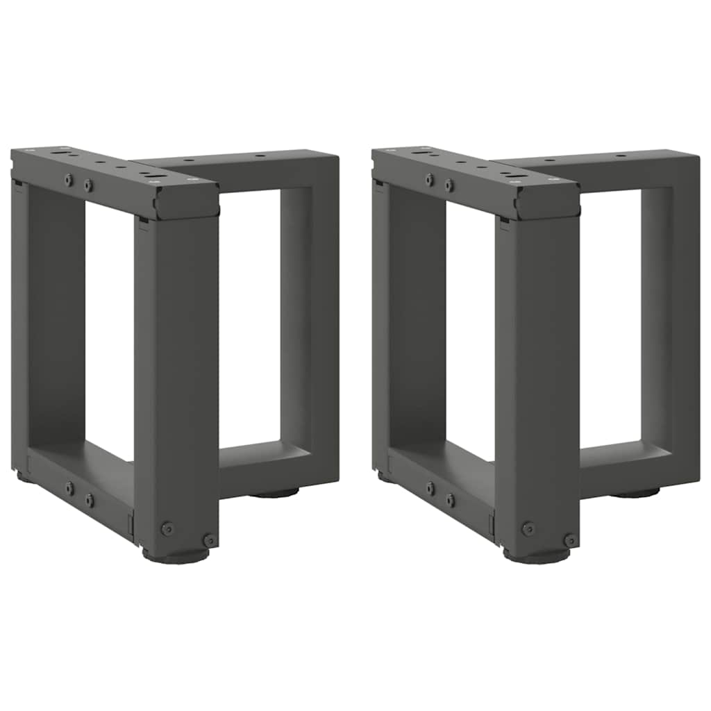 Pieds De Table Console En T, 2 Pièces, , , Acier Anthracite-1-2-30 x 25 x (30-31) cm-La-Fabrique-Industrielle
