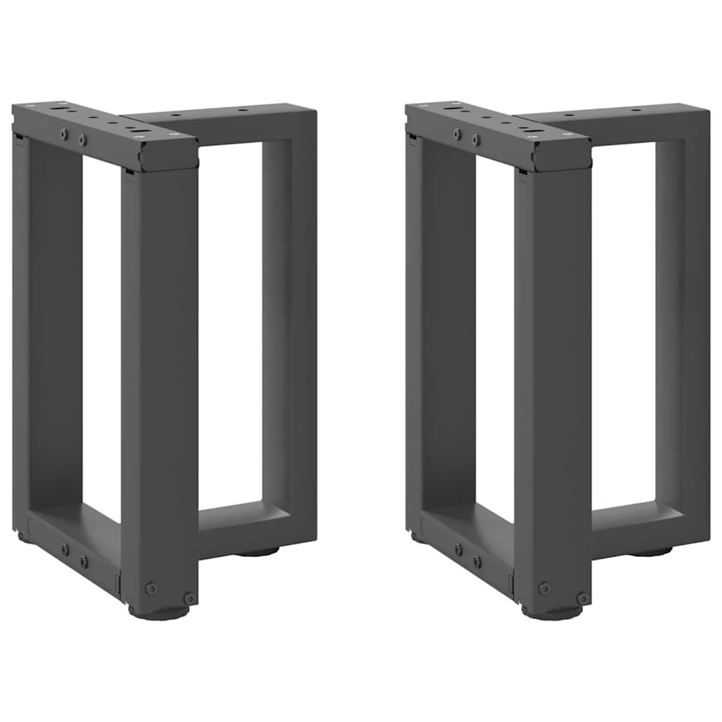 Pieds De Table Console En T, 2 Pièces, , , Acier Anthracite-1-2-38 x 25 x (42-43) cm-La-Fabrique-Industrielle