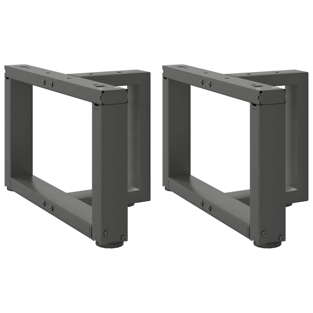 Pieds De Table Console En T, 2 Pièces, , , Acier Anthracite-1-2-40 x 25 x (30-31) cm-La-Fabrique-Industrielle