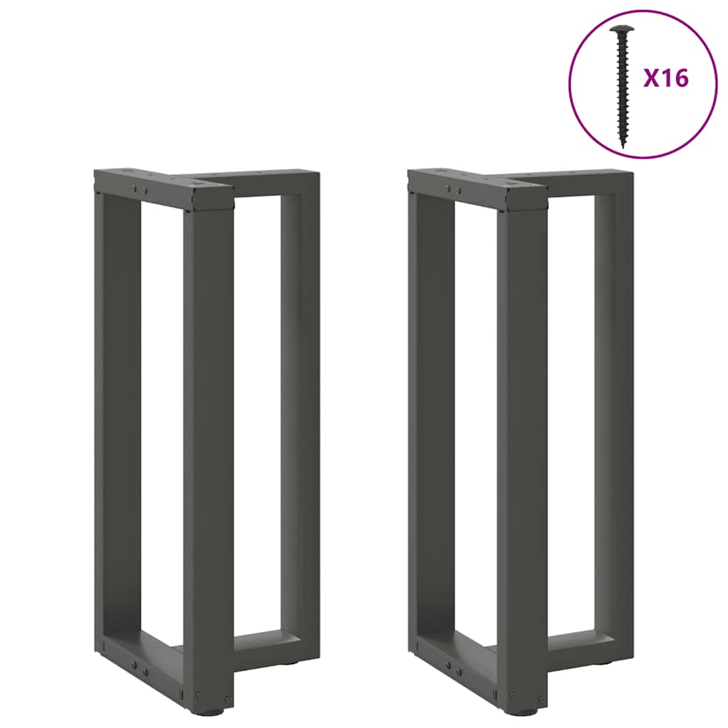 Pieds De Table Console En T, 2 Pièces, , , Acier Anthracite-1-2-40 x 35 x (90-91) cm-La-Fabrique-Industrielle