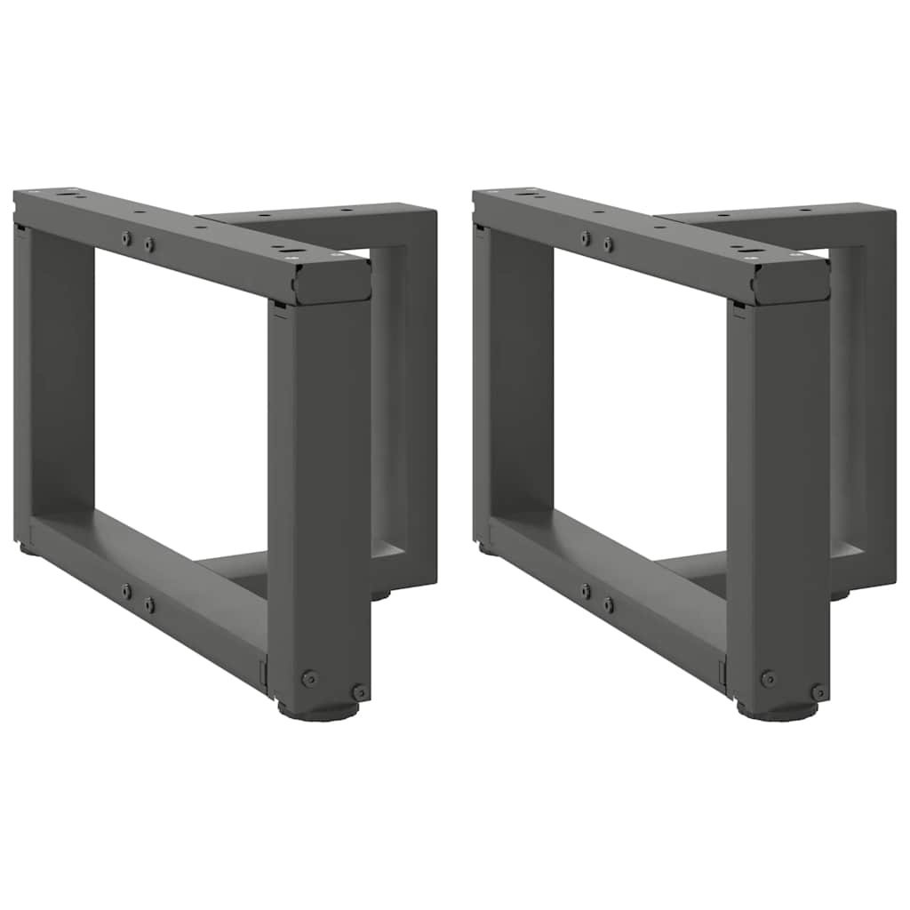 Pieds De Table Console En T, 2 Pièces, , , Acier Anthracite-1-2-50 x 25 x (30-31) cm-La-Fabrique-Industrielle