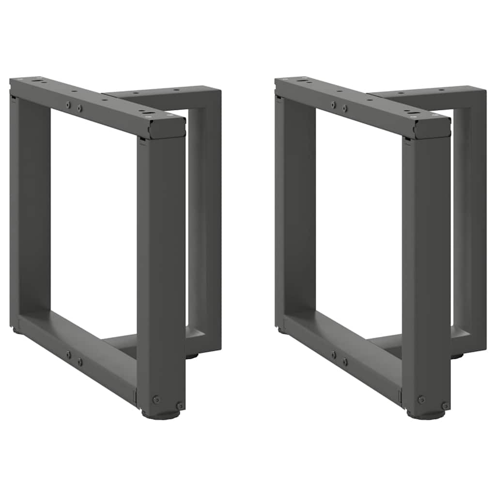 Pieds De Table Console En T, 2 Pièces, , , Acier Anthracite-1-2-50 x 25 x (42-43) cm-La-Fabrique-Industrielle