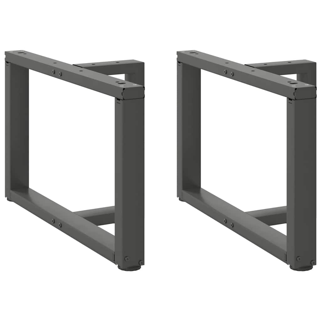 Pieds De Table Console En T, 2 Pièces, , , Acier Anthracite-1-2-60 x 25 x (42-43) cm-La-Fabrique-Industrielle